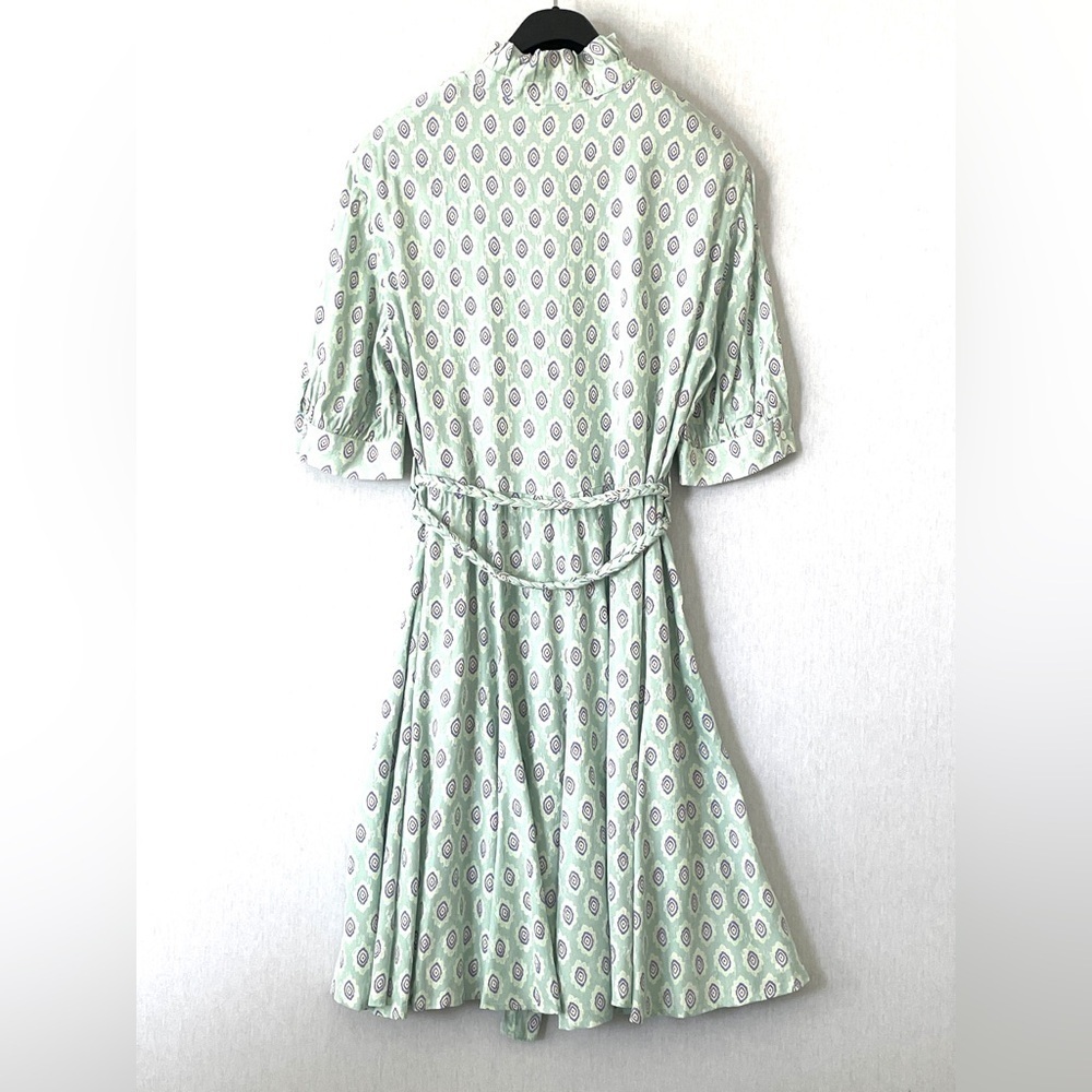 Sandro Jary Abstract-Print Mini Dress with Braided Belt - Picture 8 of 15